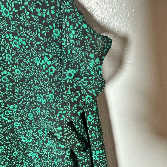 J.Crew Green Floral Blouse Flutter Women’s Plus 3X - Picture 7 of 8